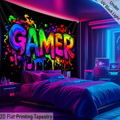 Vibrant Gaming Pop UV Wandteppich