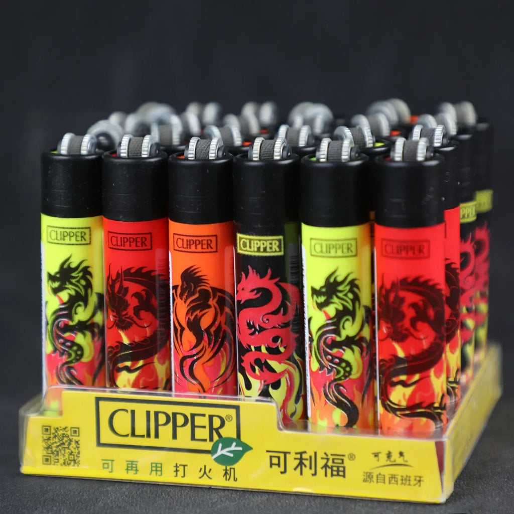 Clipper lighter – Refillable with grinding wheel &amp; design motif
