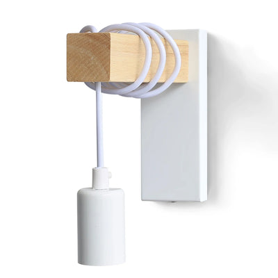 Switch Signal – E27-Wandleuchte aus Holz und Eisen