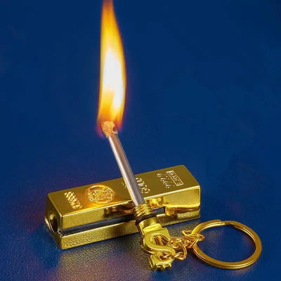 Goldbarrenfeuerzeug Winddicht von NiZED als Feuerzeug, Smoking Accessoire und Geschenkidee