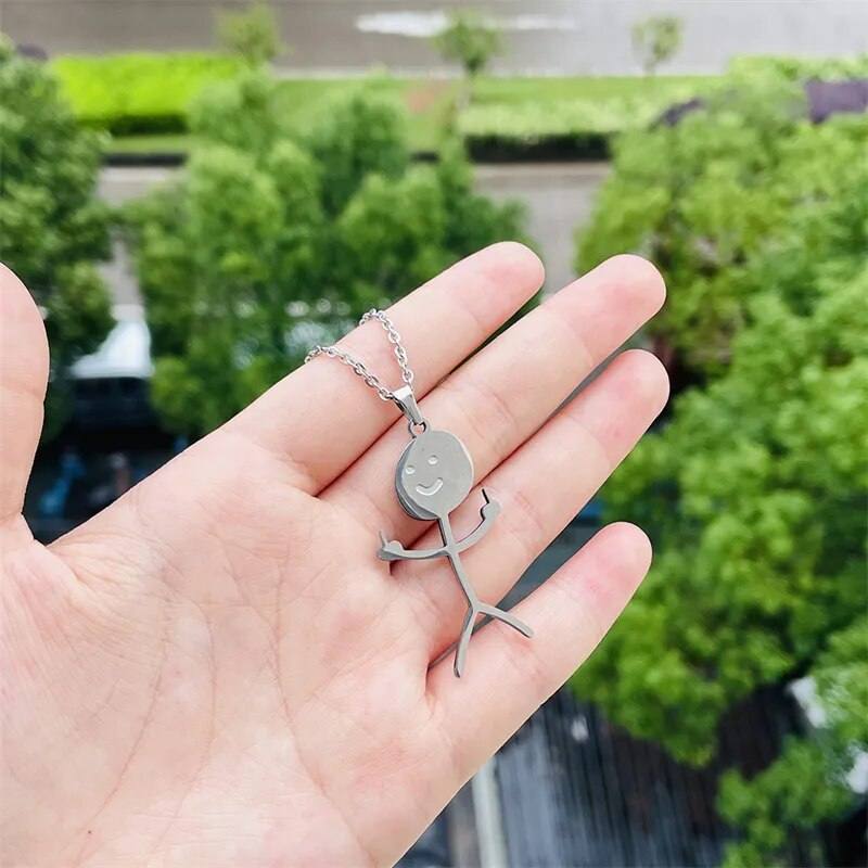 Fuck You Anhänger Halskette im Hip-Hop-Stil - Lustiges Design