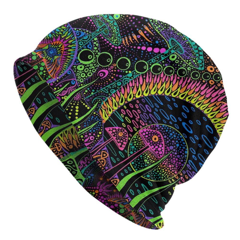 Psychedelic Skull Beanie – Trippy Wintermütze