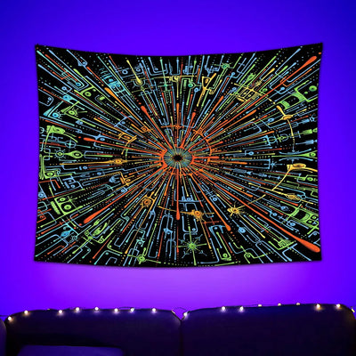 Aurorsin Psychedelisches Schwarzlichtposter von NiZED als Schwarzlicht Poster und Blacklight Wanddeko
