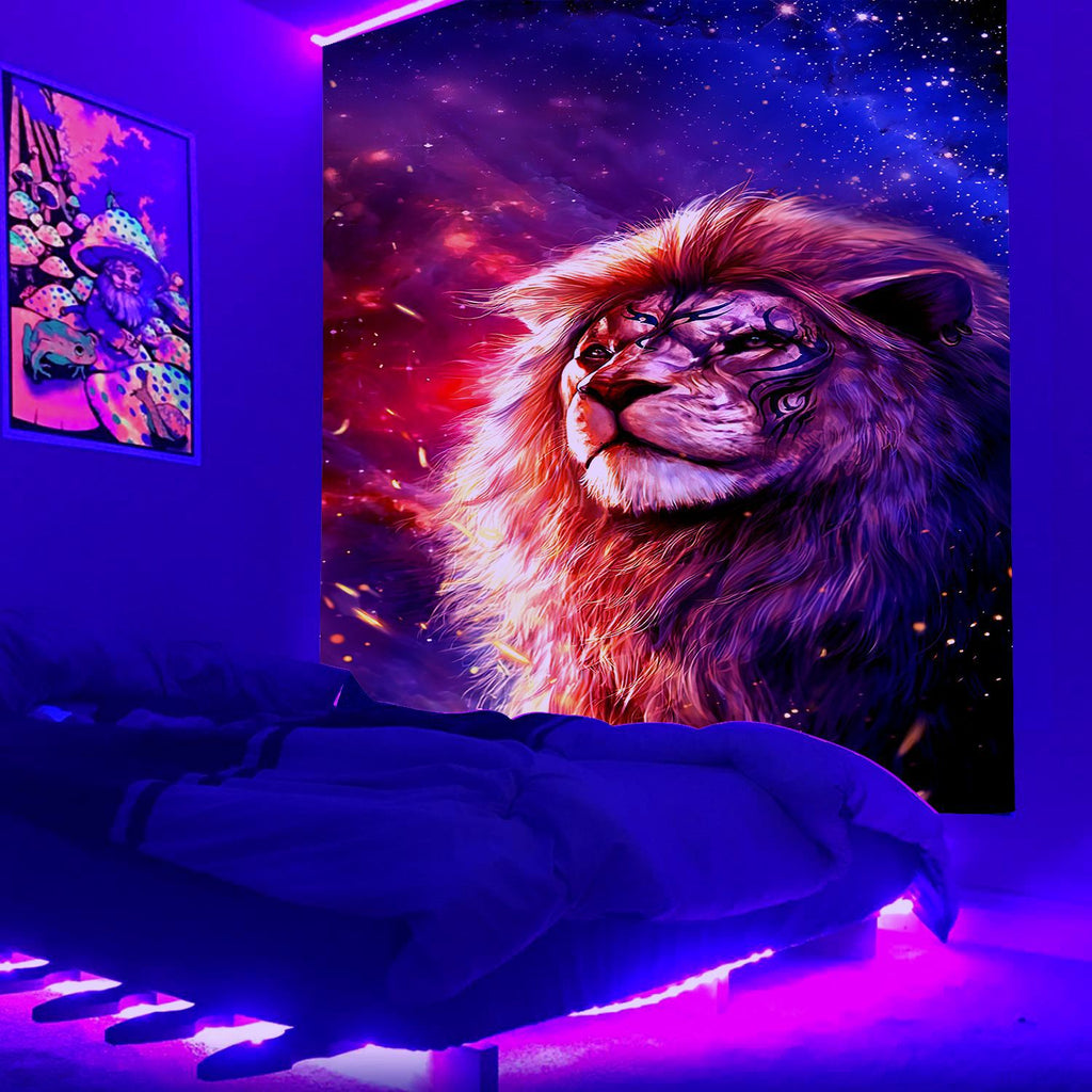 Wildlife flaming Schwarzlichtposter