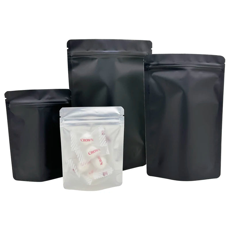 20–100 pieces Black Odorless Zipper Bags with Viewing Window