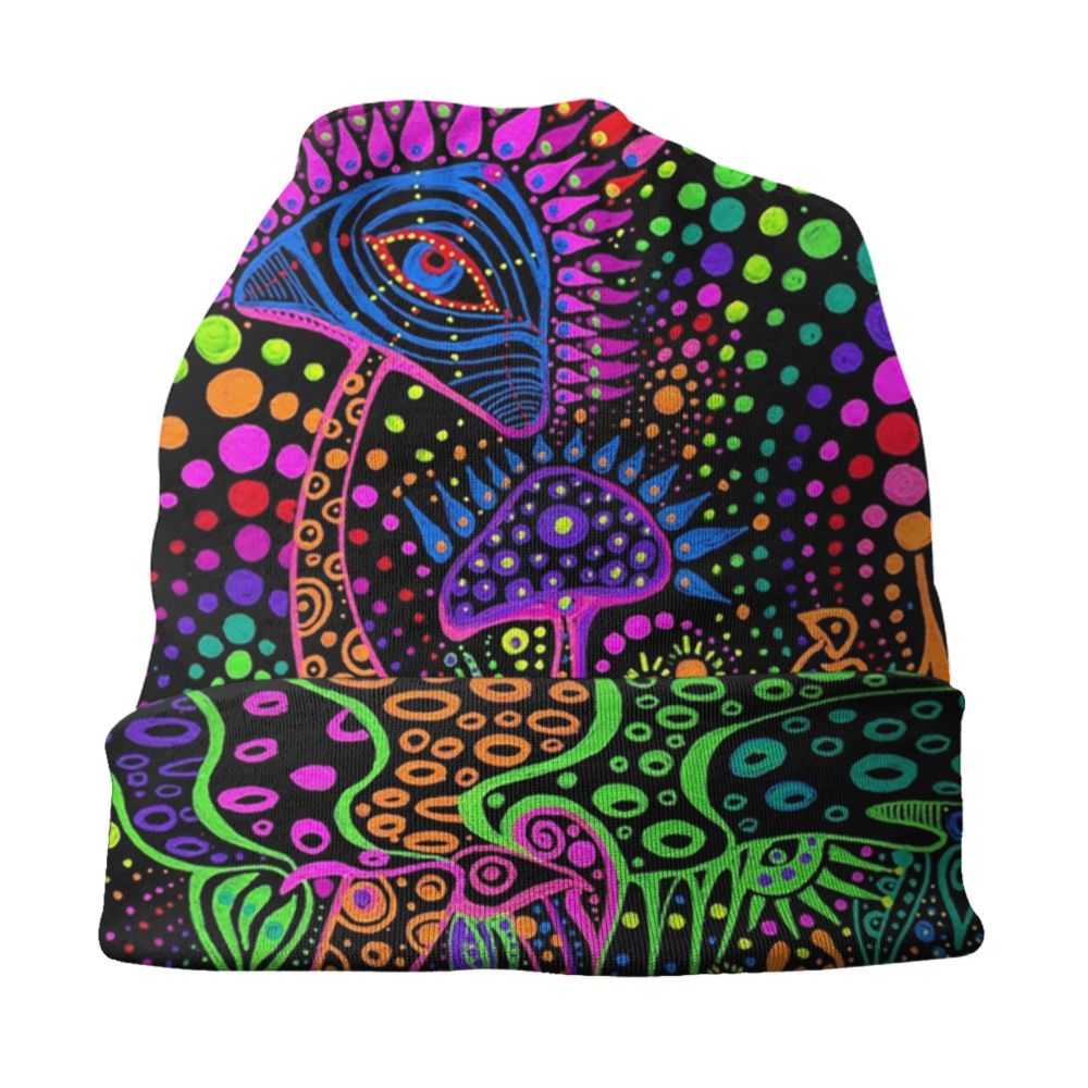 Psychedelic Skull Beanie – Trippy Wintermütze