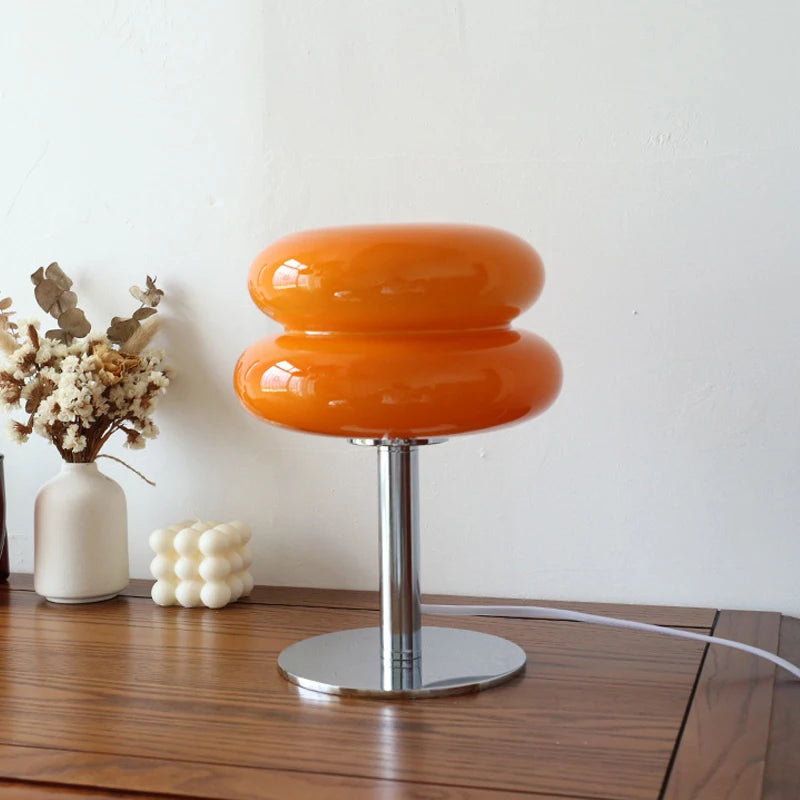 Lava Pop – Glas-Tischlampe mit 3 Lichtfarben