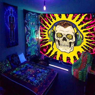 Trippy Mushroom Schwarzlichtposter - Produktbild 4 - NiZED