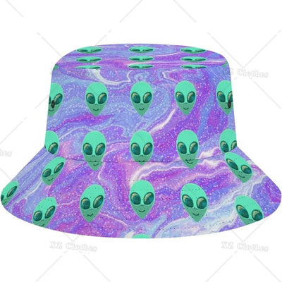 Space UFO Alien Bucket Hat – Unisex NiZED rave techno