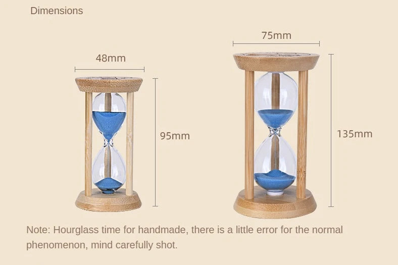 Cosmic Bamboo Glow – Fluorescent Hourglass Timer