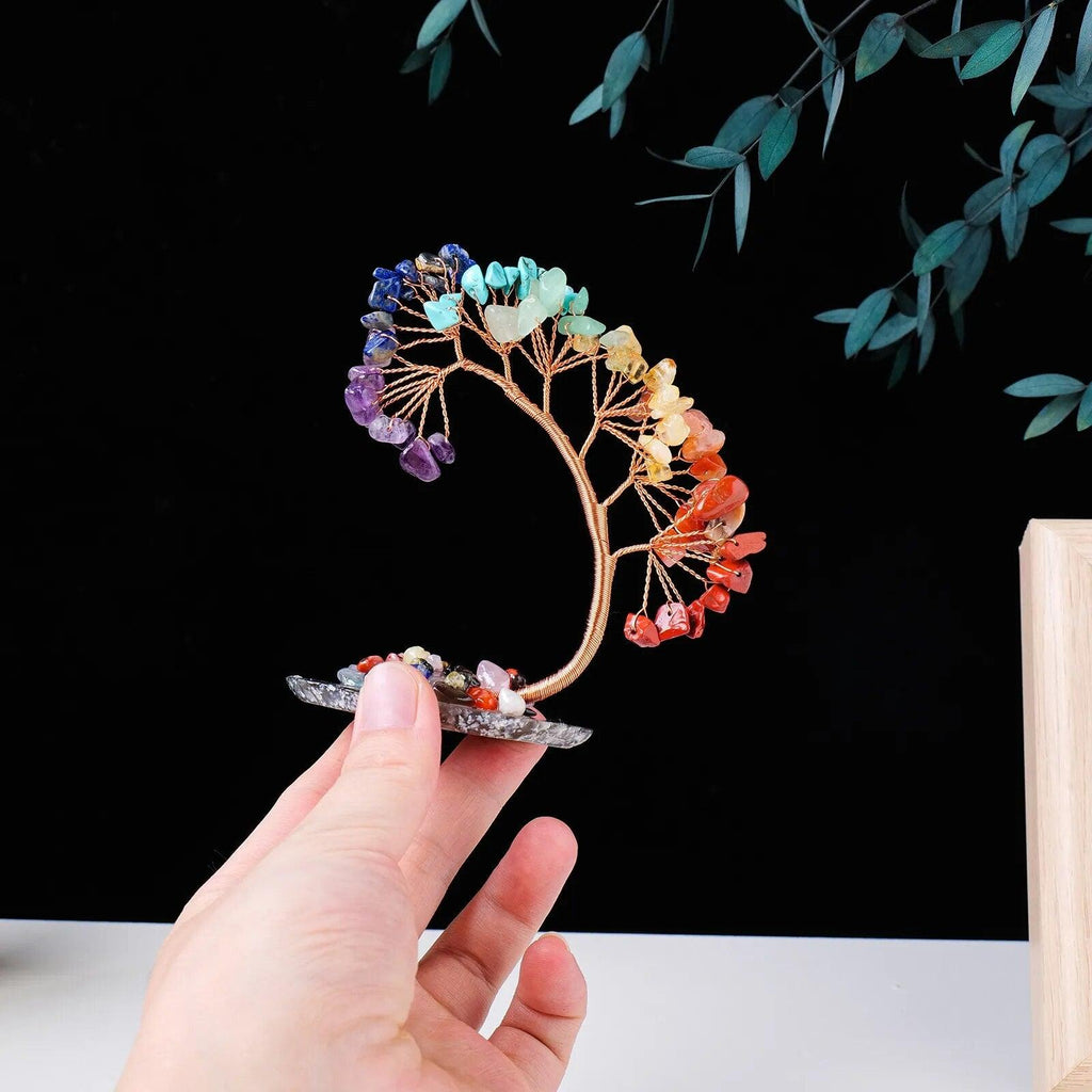 Natürlicher Kristall Glücklicher Baum - Dekoration für Zuhause