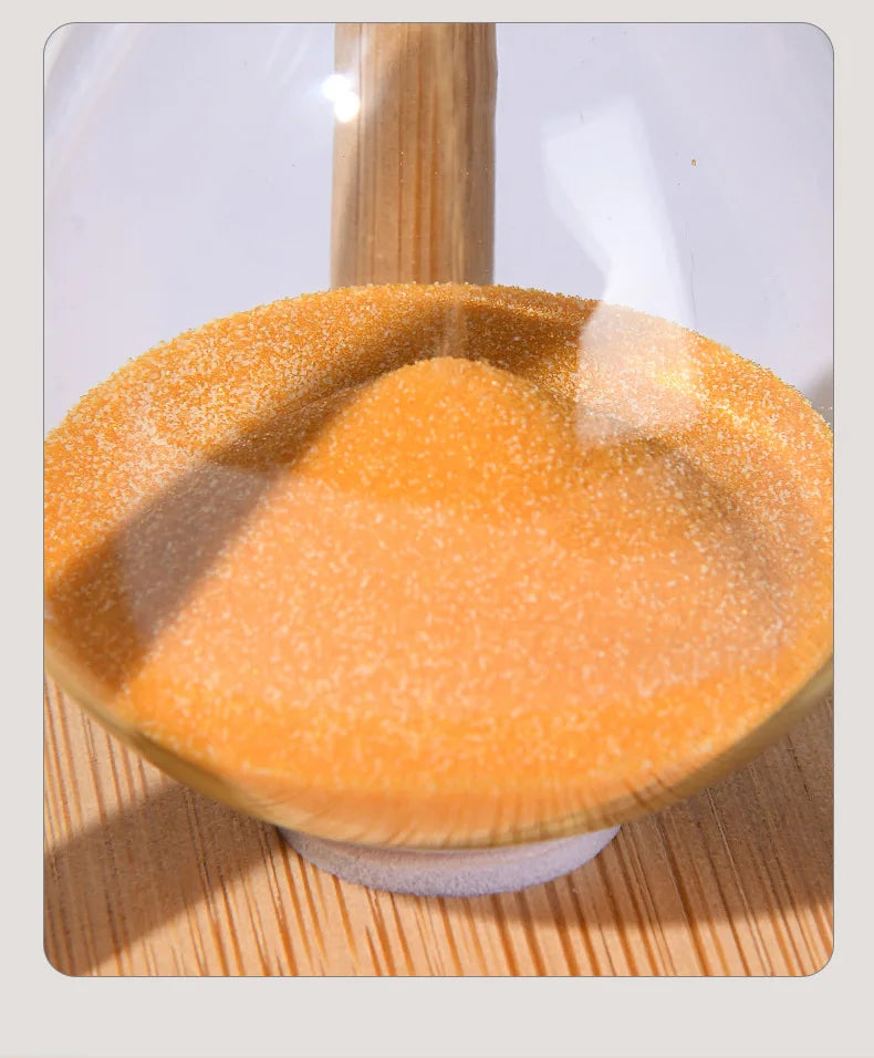 Cosmic Bamboo Glow – Fluorescent Hourglass Timer