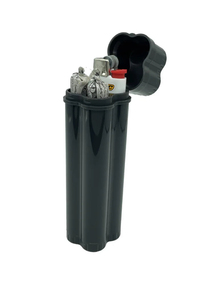 Flip-Top Zigarettenetui mit Feuerzeug - und Joint Fach