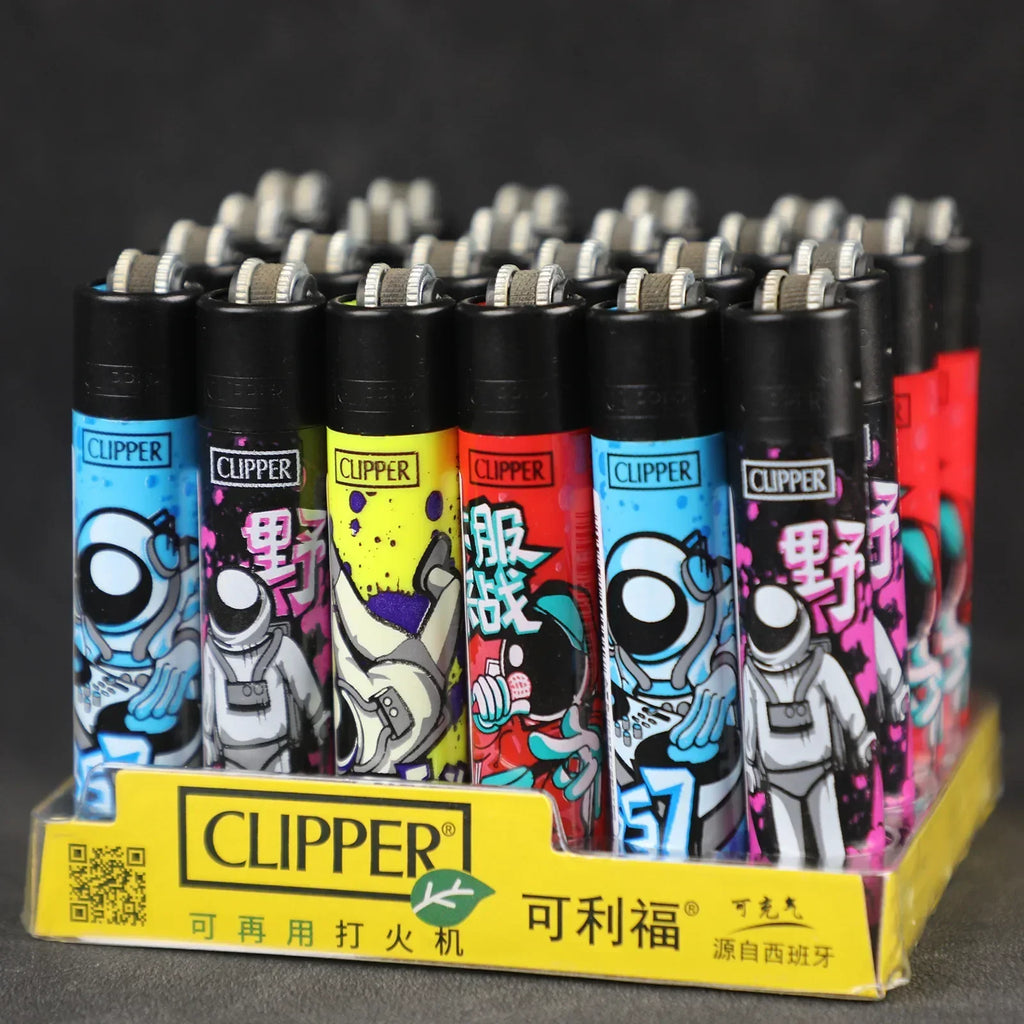 Clipper lighter – Refillable with grinding wheel &amp; design motif