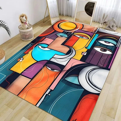 Picasso-Style Abstrakt-Teppich