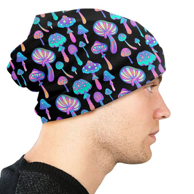 Psychedelic Skull Beanie – Trippy Wintermütze NiZED rave techno