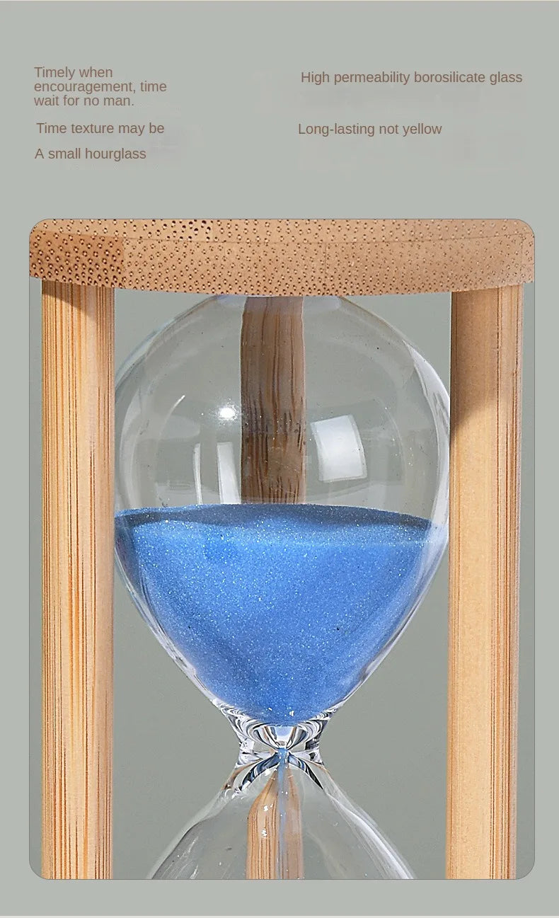 Cosmic Bamboo Glow – Fluorescent Hourglass Timer