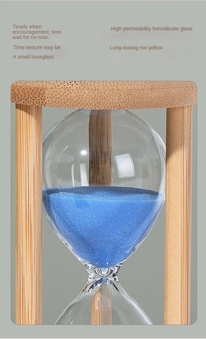 Cosmic Bamboo Glow – Fluorescent Hourglass Timer