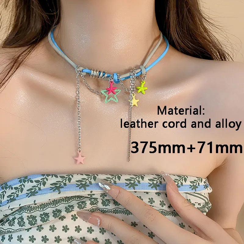 Edelstahl Kreuzkette im Hip-Hop-Stil - Doppelreihige Halskette mit Charme