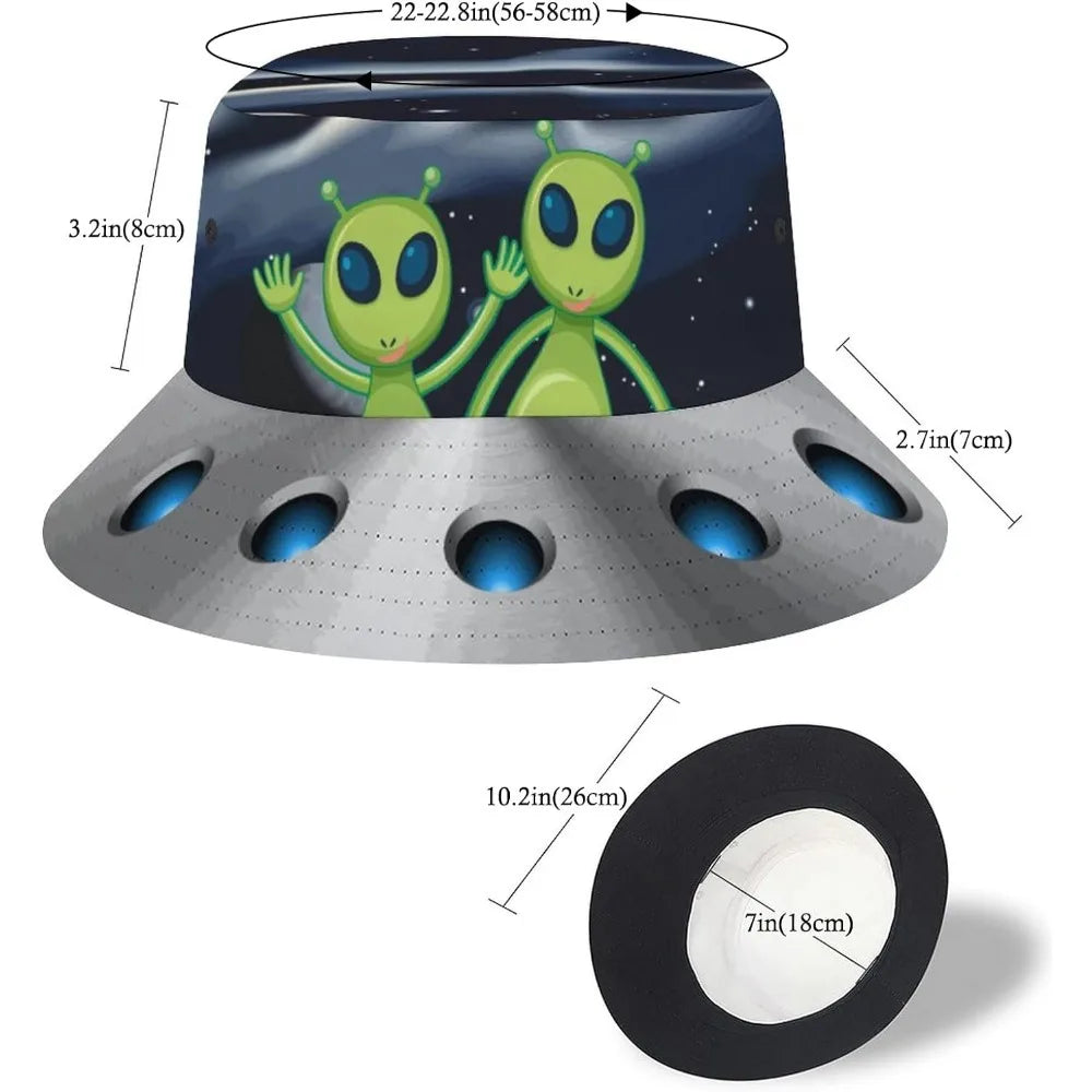 Space UFO Alien Bucket Hat – Unisex