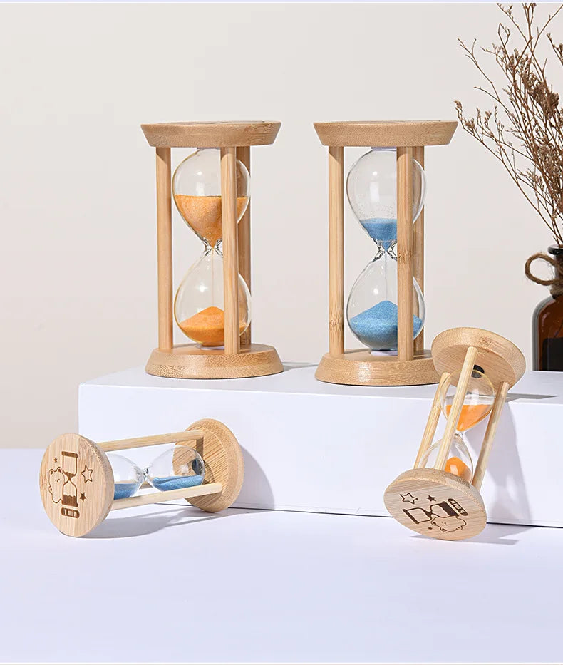 Cosmic Bamboo Glow – Fluorescent Hourglass Timer