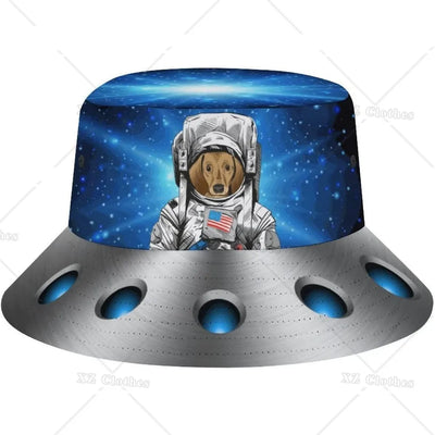 Space UFO Alien Bucket Hat – Unisex NiZED rave techno