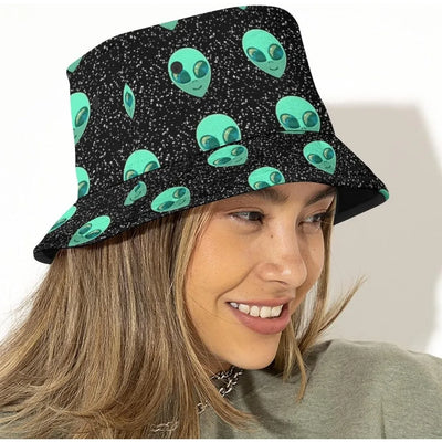 Space UFO Alien Bucket Hat – Unisex NiZED rave techno