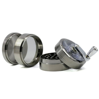 4-lagiger Tabak- & Kräutergrinder – 40 mm Handkurbel