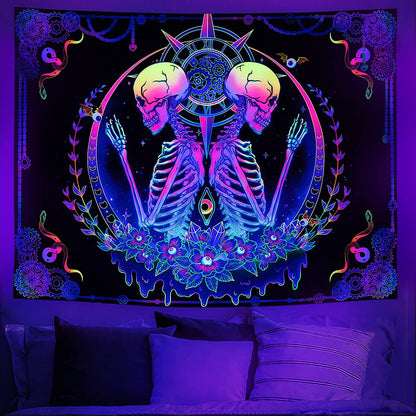 Geheimnisse des Sternenuniversums psychedelische Schwarzlichtposter