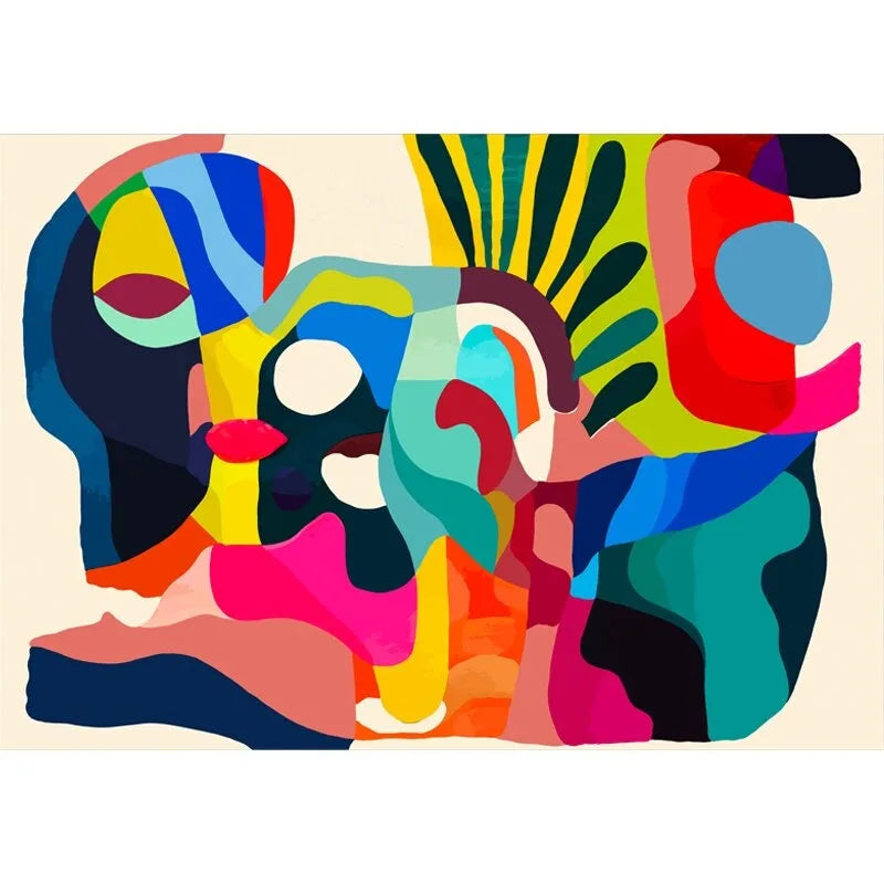 Bunter Abstrakter Kunst-Teppich – Samtweich & Modern