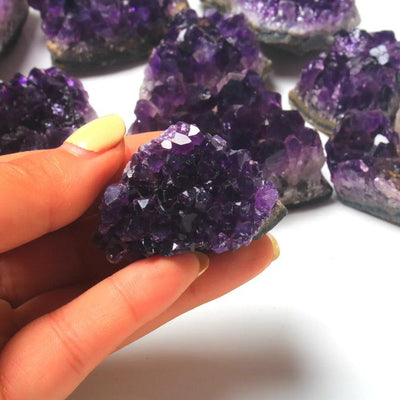Purple D Amethyst kristall druzy geode - Produktbild 3 - NiZED