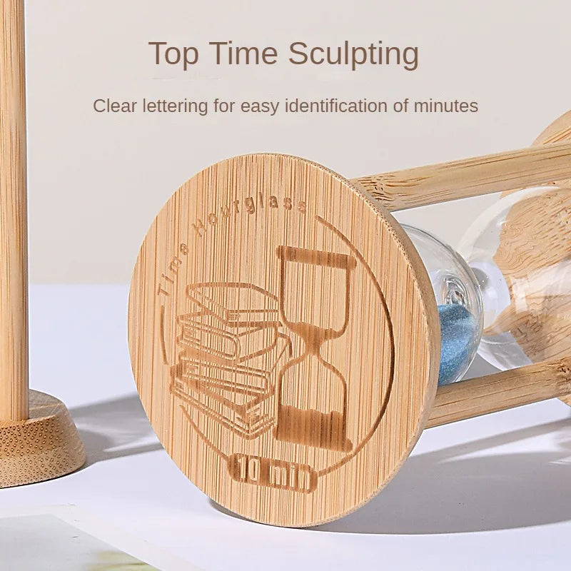 Cosmic Bamboo Glow – Fluorescent Hourglass Timer