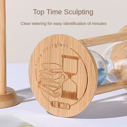 Cosmic Bamboo Glow – Fluorescent Hourglass Timer