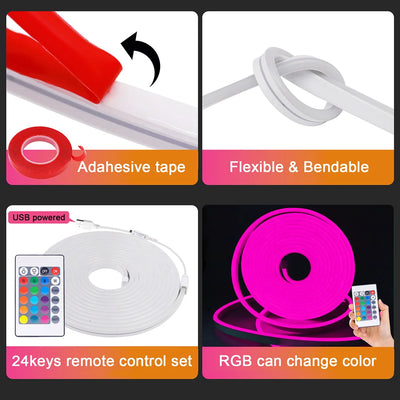 Neon Flex 108 – USB-RGB-Lichtband mit Fernbedienung