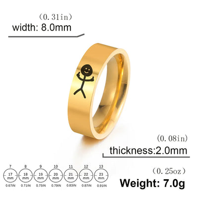 Funny Stickmanmittelfinger Ring - Produktbild 9 - NiZED
