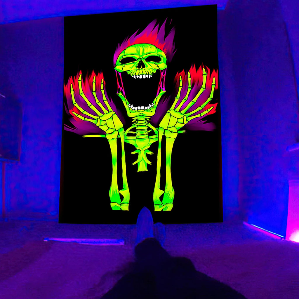 UV-reaktiver Psychedelic-Hippies Schwarzlichtposter