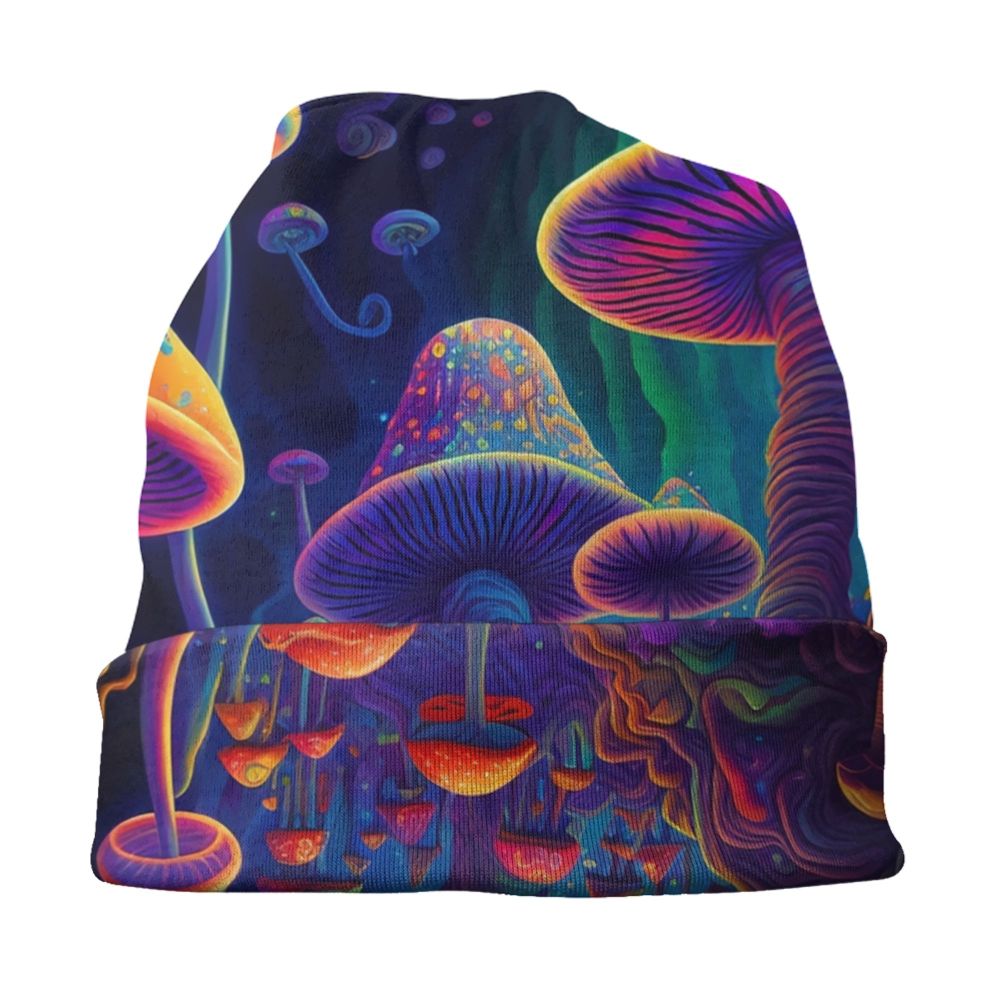 Psychedelic Skull Beanie – Trippy Wintermütze