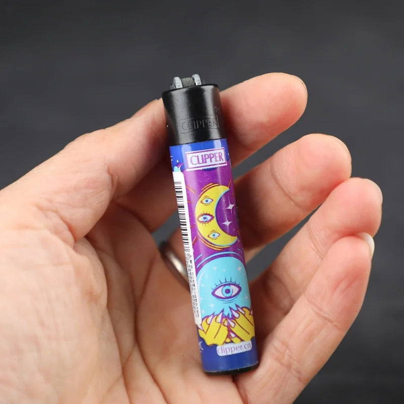 Clipper lighter – Refillable with grinding wheel &amp; design motif