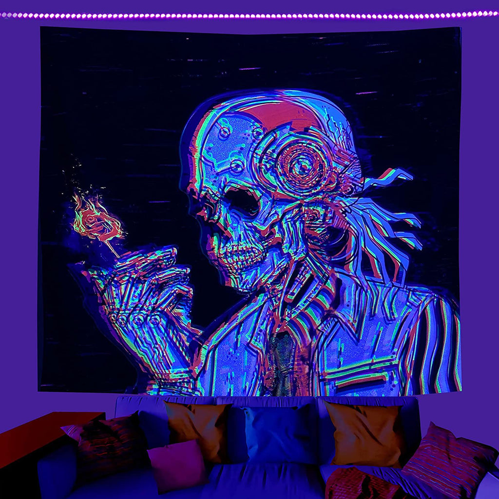 Luminous Tree of Life Psychedelic Mushroom Schwarzlichtposter