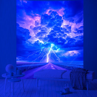 Galaxy Nebula UV Schwarzlicht-Wandteppich