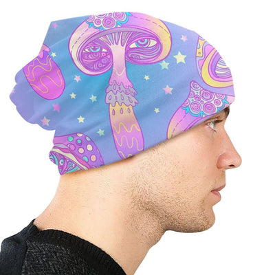 Psychedelic Skull Beanie – Trippy Wintermütze NiZED rave techno