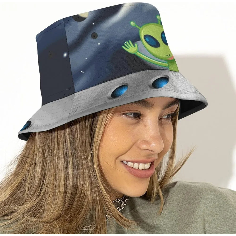 Space UFO Alien Bucket Hat – Unisex