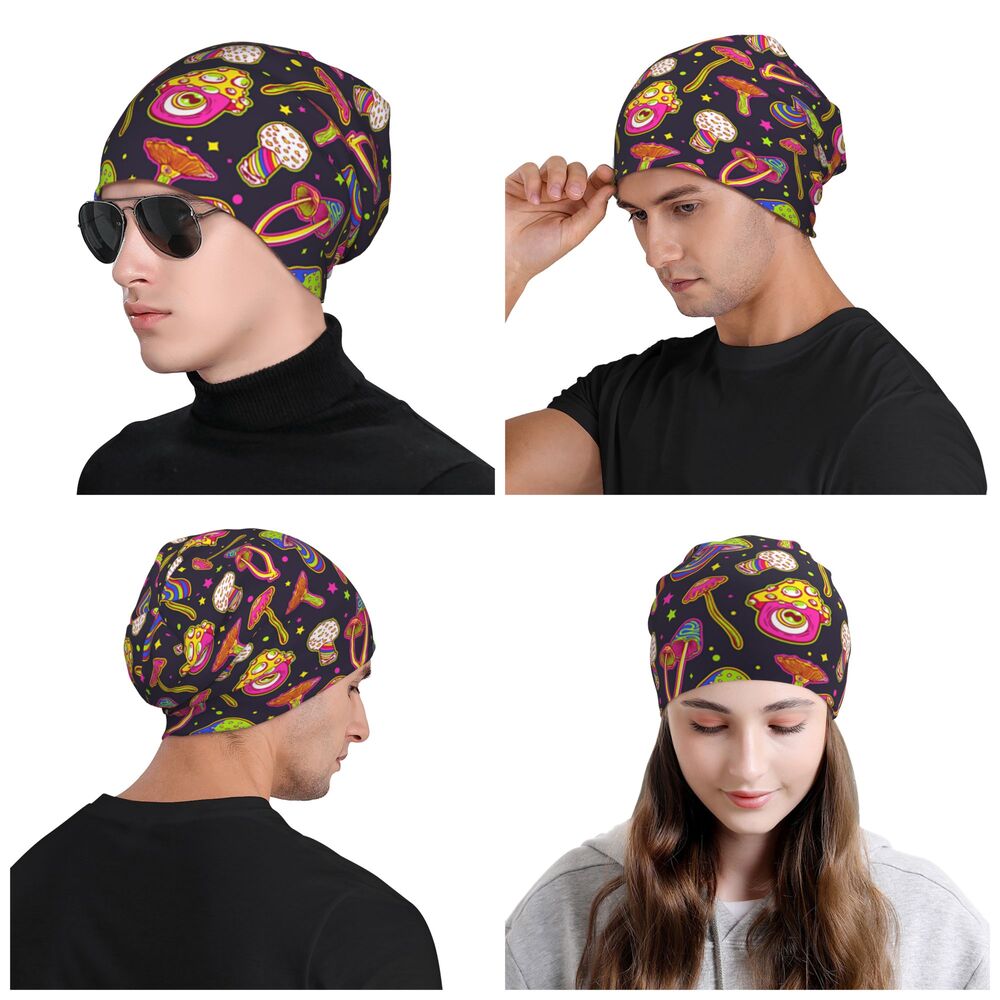 Psychedelic Skull Beanie – Trippy Wintermütze