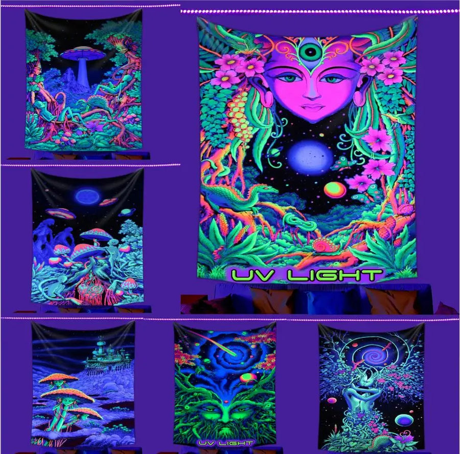 Aesthetic Wall black light poster
