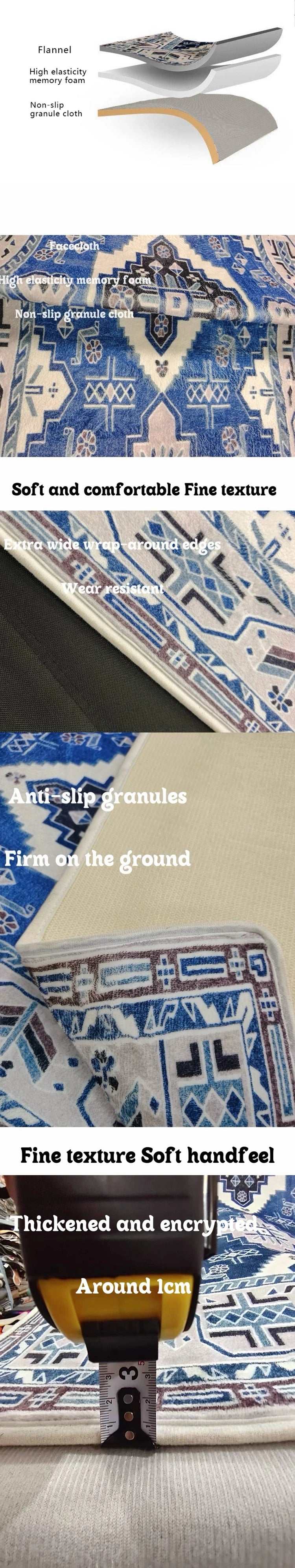 Trendy Black and White Abstract Rug – Living Room &amp; Floor Mat