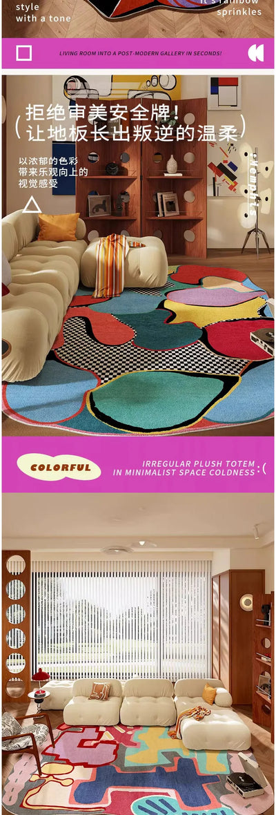 Memphis Style Teppich Schwarzlichtposter - Produktbild 10 - NiZED