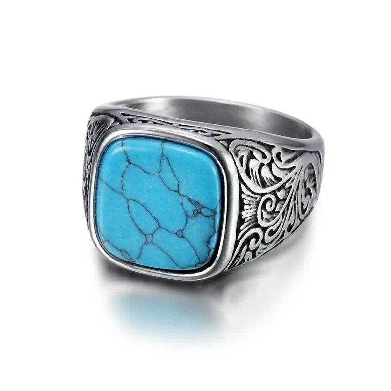 Ring im Punk Rock-Stil - 316L-Edelstahl-Signetring