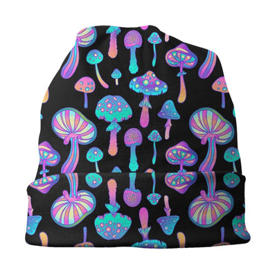 Psychedelic Skull Beanie – Trippy Wintermütze NiZED rave techno