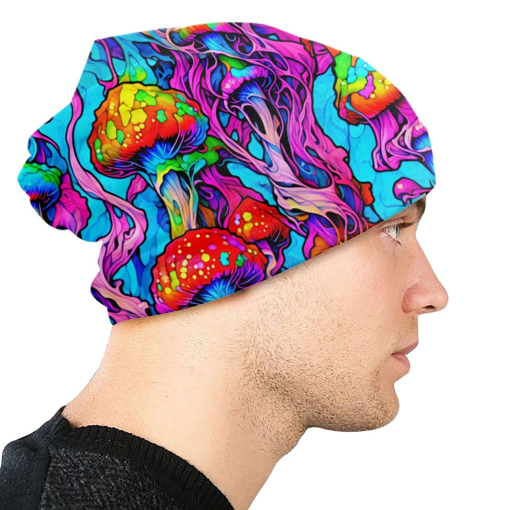 Psychedelic Skull Beanie – Trippy Wintermütze