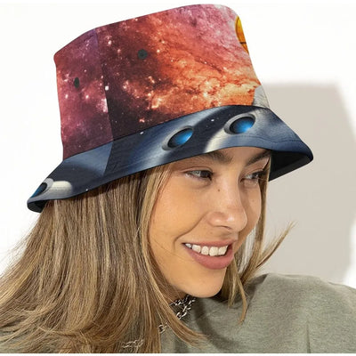 Space UFO Alien Bucket Hat – Unisex NiZED rave techno